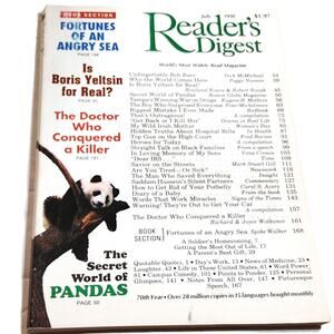 Reader's Digest Magazine July 1991 Vintage Back Issue - Panda Cover